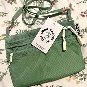 Baboon to the Moon B2TM rectangle sacoche Bag in Mineral Green NWT